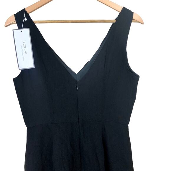 J. Crew Louisa 100% Silk Ruffled V-Neck Sleeveless Knee Length A-line Dress 4 - Picture 8 of 11